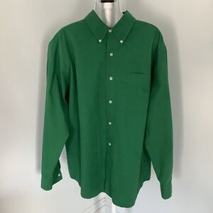 Chaps Men's Classic Green Button Down Shirt Sz. L